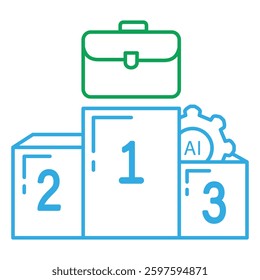 Sports and Business Ai Competition Challenge Vector Icon design