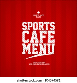 Sports Cafe Menu Card Design Template.