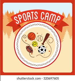 Sports Camp Design, Vector Illustration Eps10 Graphic 