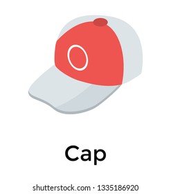 Sports cap icon in isometric vector 