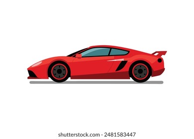 A sports car with big, shiny wheels vector image