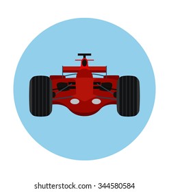 
Sports Car Colored Vector Icon
