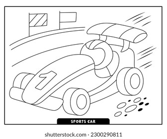 Sports Car coloring pages for kids