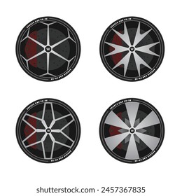 Sports car cool wheels set
