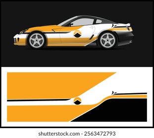 sports car decal graphic wrap vector for Car