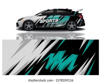 Sports car decal. Wrap design vector as an eps 10.