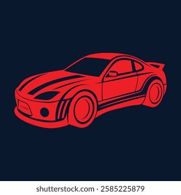 Sports Car design vector illustration logo or t-shirt