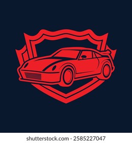 Sports Car design vector illustration logo or t-shirt