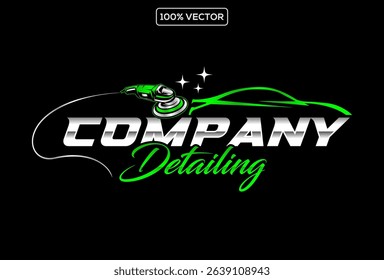 sports car detailing logo automotive template illustration