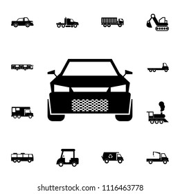 sports car front view icon. Detailed set of  Transport icons. Premium quality graphic design sign. One of the collection icons for websites, web design, mobile app on white background