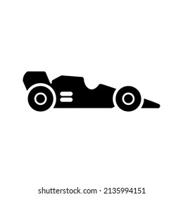 Sports Car Glyph Icon Black Design