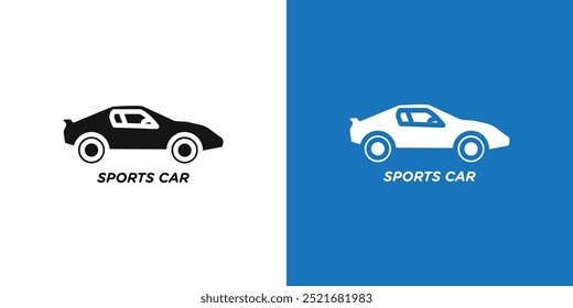 Icono de coche deportivo Conjunto de Vector plano