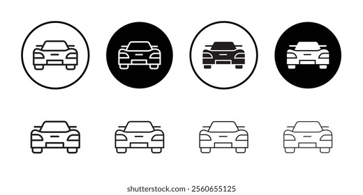 Sports Car icon Outline vector for web ui