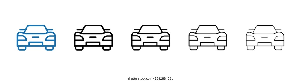 Sports Car icon Outline vector logo for web ui