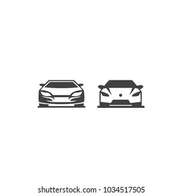 sports car icon vector flat