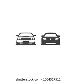 sports car icon vector flat