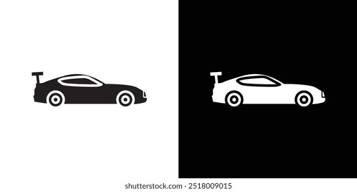 Sports Car icon Vector flat thin line illustration