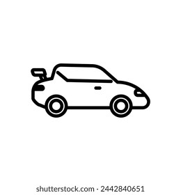 sports car icon vector in line style
