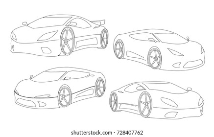 Sports Car Illustration 3D