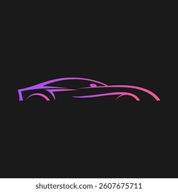 Sports car illustration vector design, suitable for business or community logo