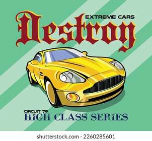 Sports Car Image vector illustration for your t shirt