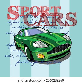 Sports Car Image vector illustration for your t shirt