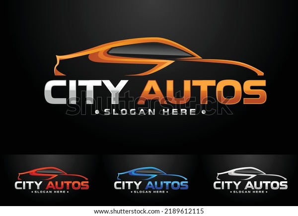 Sports car logo auto\
logo. car dealer logo