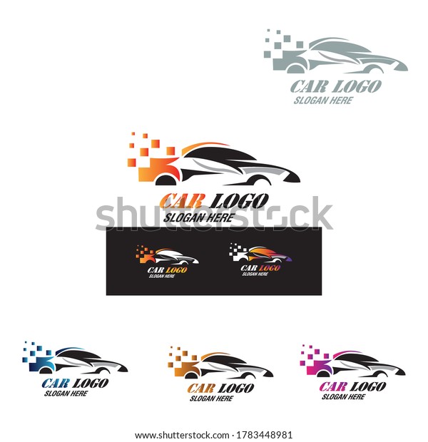 Sports Car Logo Color illustration of a design\
template vector