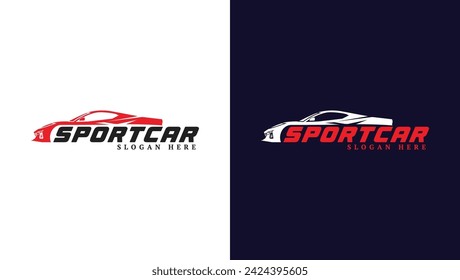 Sports car logo with a combination of writing