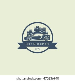 Sports car logo, emblems, badges and icons. Vector Illustration Design Template
