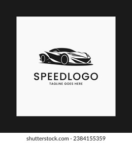 Sports car logo, minimalist racing symbol, automotive brand elegant icon