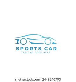 Sports car logo silhouette set. Motor vehicle dealership emblem.