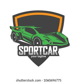 Sports car logo template. Modern sports car logo. Car logo template