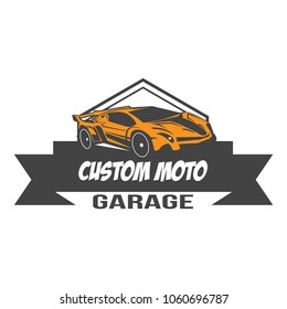 Sports car logo template. Modern sports car logo. Car logo template