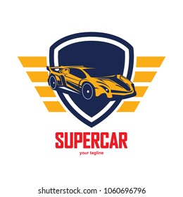 Sports car logo template. Modern sports car logo. Car logo template