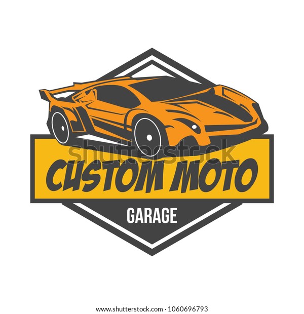 Sports car logo template. Modern sports car\
logo. Car logo template