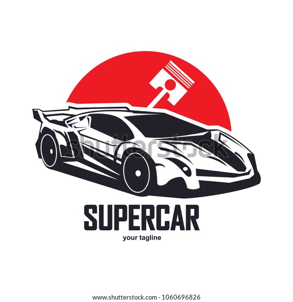 Sports car logo template. Modern sports car\
logo. Car logo template