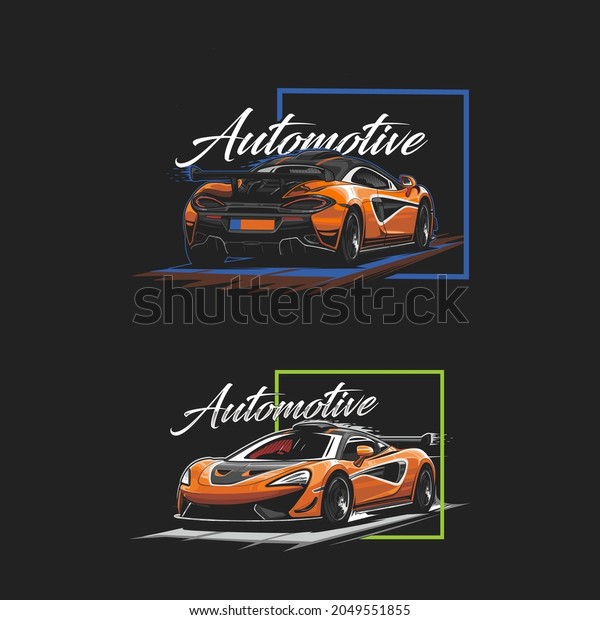  sports car orange\
color t shirt design