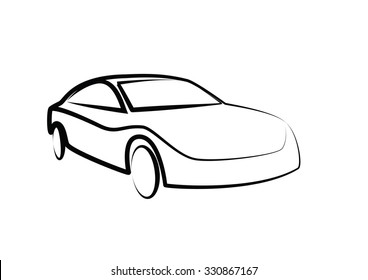 sports car outlines. modern car illustration. car vector image