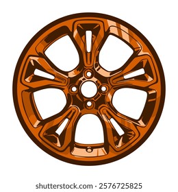 Sports Car Rim Vector Design Illustrator