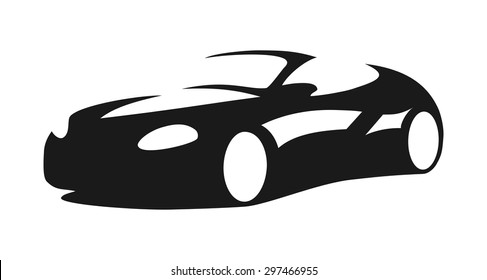 Modern Car Silhouette Stock Vector (Royalty Free) 297466190