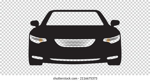 Silueta De Coche Deportivo - Ilustración De Vector Llano Negro Aislado En Fondo Transparente