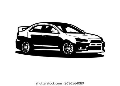 sports car silhouette image illustration