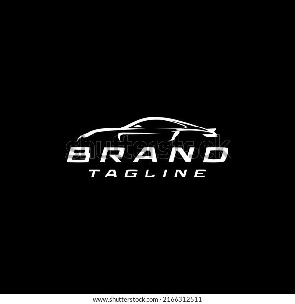 Sports\
Car Silhouette Logo Design With Realistic\
Details