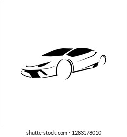 Sports Car Silhouette Simple Logo Your Stock Vector (Royalty Free ...