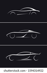 sports car silhouette vector illustration