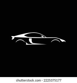 Sports Car Silhouette Vector Illustration
