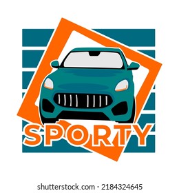 Sports Car with text of Sporty