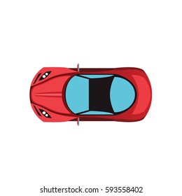 Sports Car Top View Design Vector Stock Vector (Royalty Free) 593558402 ...