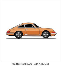 sports car with vector art